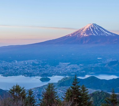 朝富士の絶景